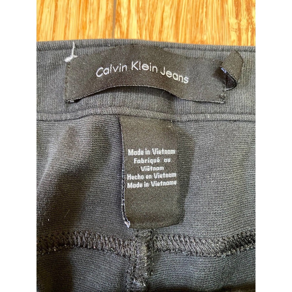Women’s Calvin Klein Jeans Size 12 Black Straight Leg 34x27 - Picture 4 of 9